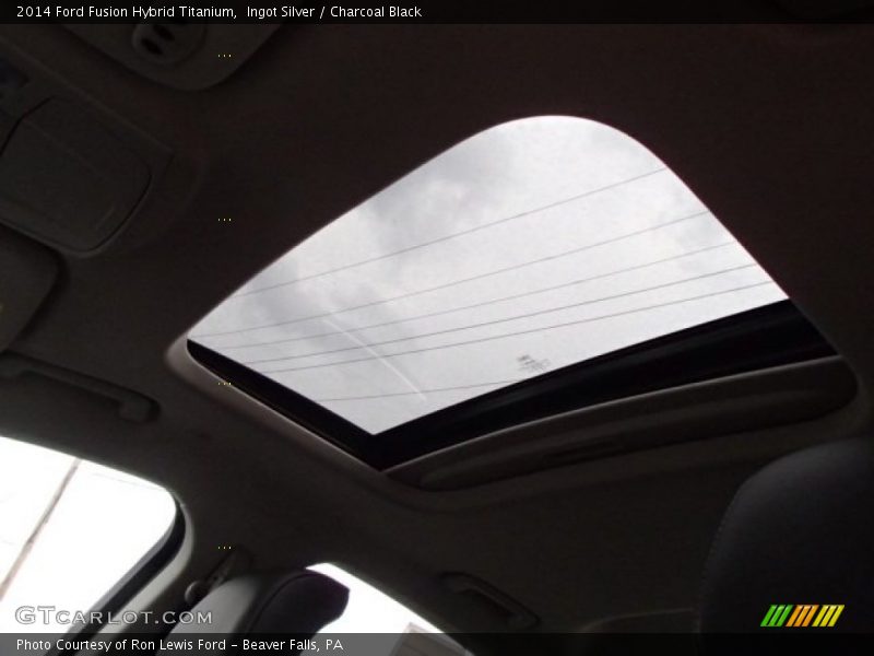 Ingot Silver / Charcoal Black 2014 Ford Fusion Hybrid Titanium
