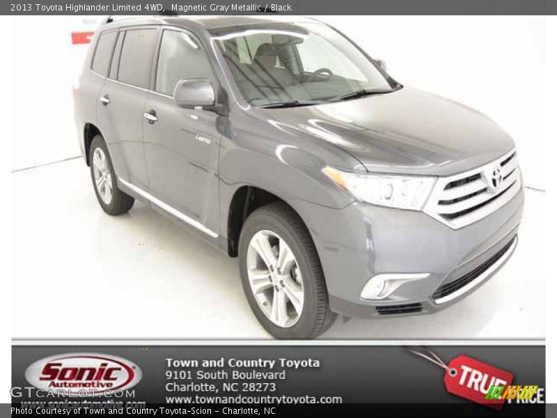 Magnetic Gray Metallic / Black 2013 Toyota Highlander Limited 4WD