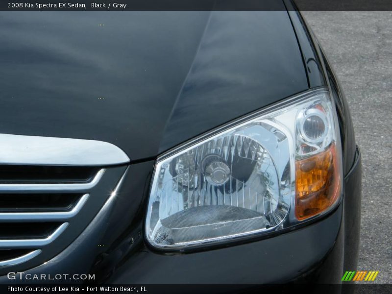 Black / Gray 2008 Kia Spectra EX Sedan