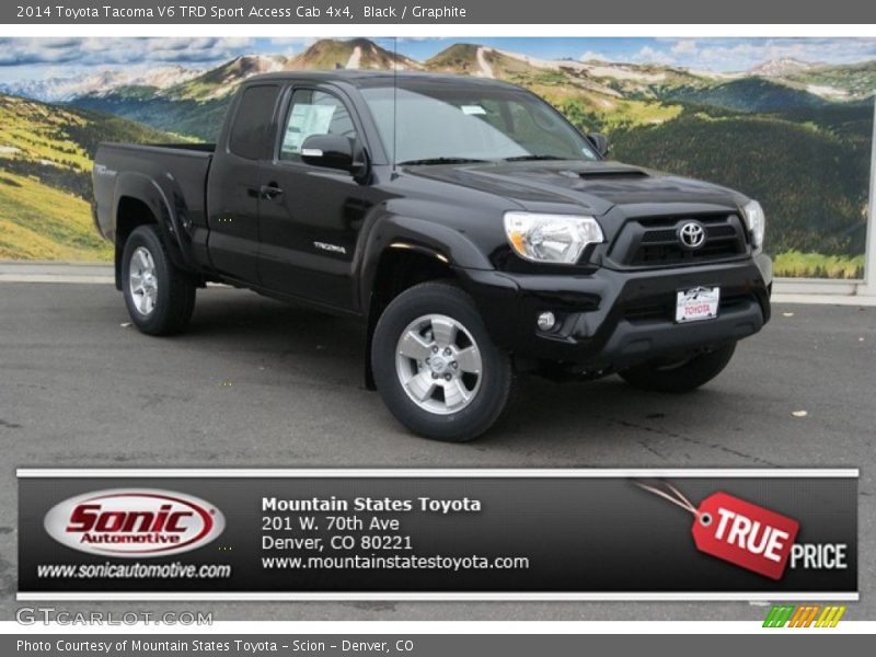 Black / Graphite 2014 Toyota Tacoma V6 TRD Sport Access Cab 4x4