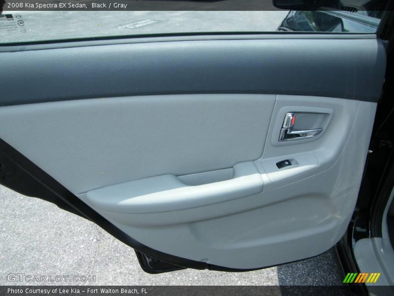 Black / Gray 2008 Kia Spectra EX Sedan