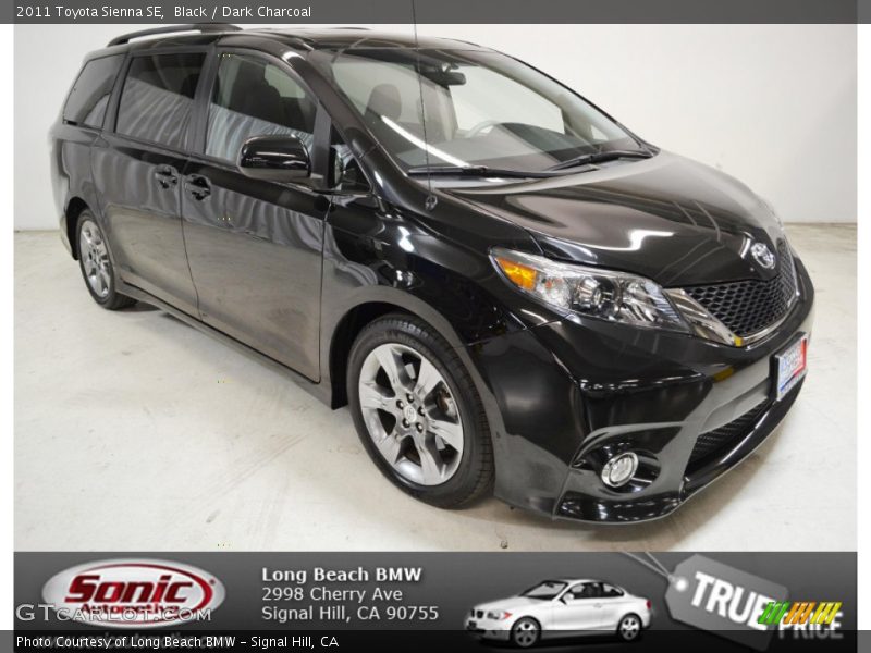 Black / Dark Charcoal 2011 Toyota Sienna SE