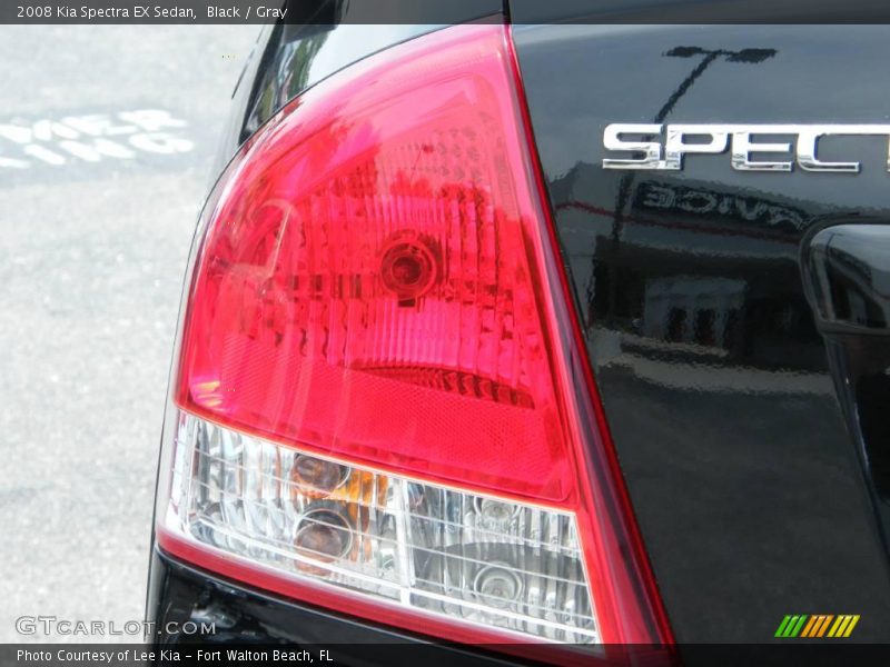 Black / Gray 2008 Kia Spectra EX Sedan