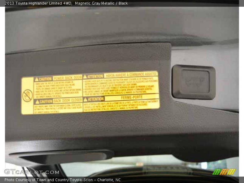 Magnetic Gray Metallic / Black 2013 Toyota Highlander Limited 4WD