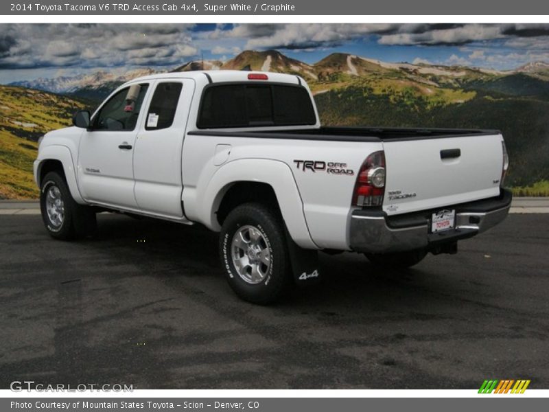 Super White / Graphite 2014 Toyota Tacoma V6 TRD Access Cab 4x4