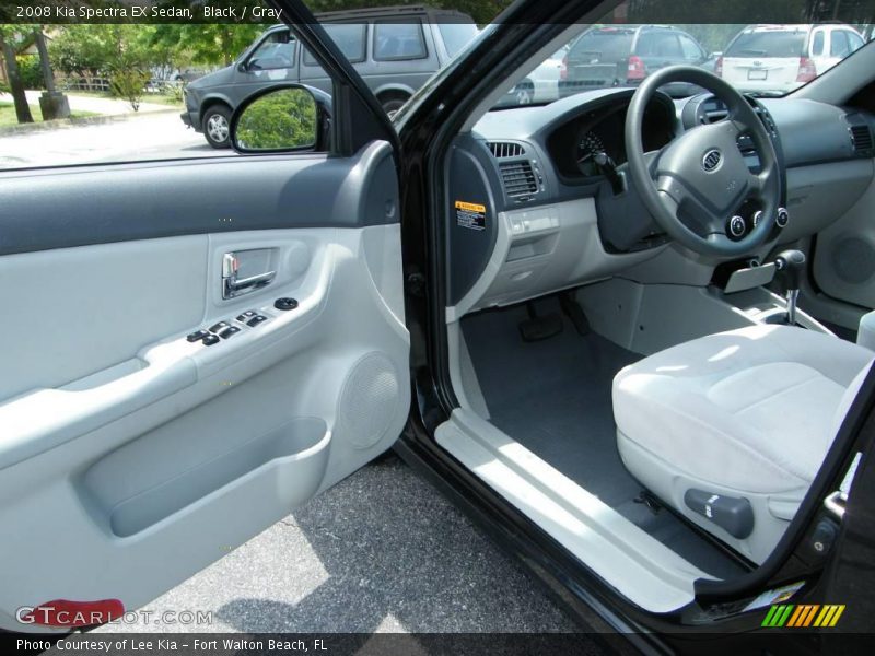 Black / Gray 2008 Kia Spectra EX Sedan