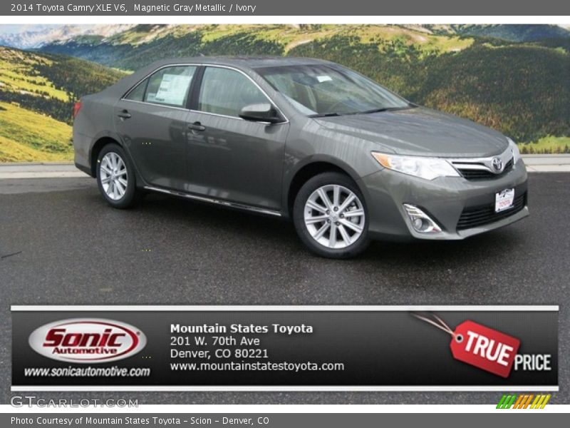 Magnetic Gray Metallic / Ivory 2014 Toyota Camry XLE V6