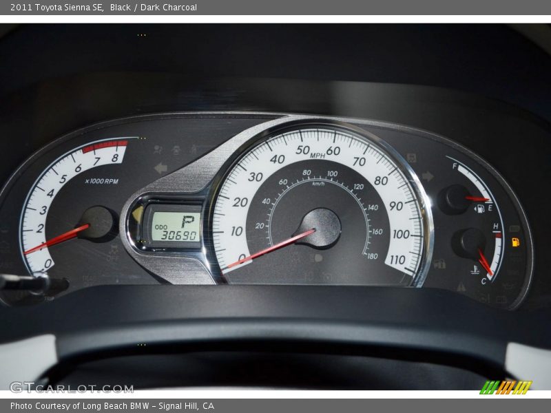 Black / Dark Charcoal 2011 Toyota Sienna SE