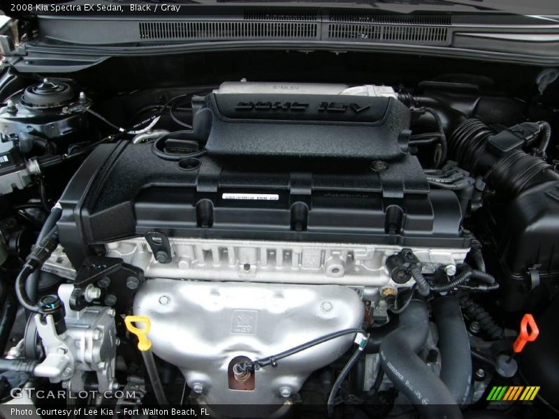 Black / Gray 2008 Kia Spectra EX Sedan