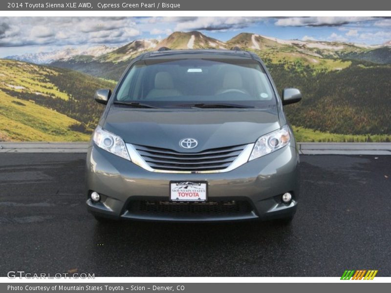 Cypress Green Pearl / Bisque 2014 Toyota Sienna XLE AWD