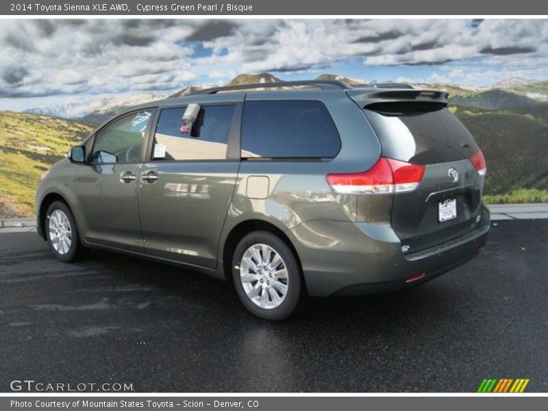 Cypress Green Pearl / Bisque 2014 Toyota Sienna XLE AWD