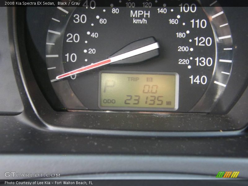 Black / Gray 2008 Kia Spectra EX Sedan