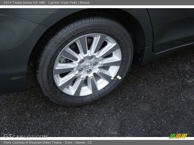 Cypress Green Pearl / Bisque 2014 Toyota Sienna XLE AWD
