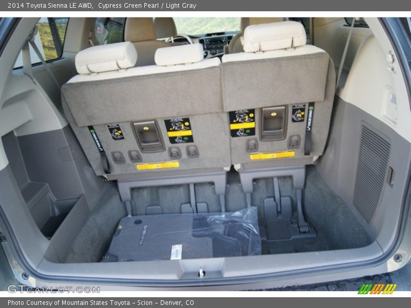 Cypress Green Pearl / Light Gray 2014 Toyota Sienna LE AWD