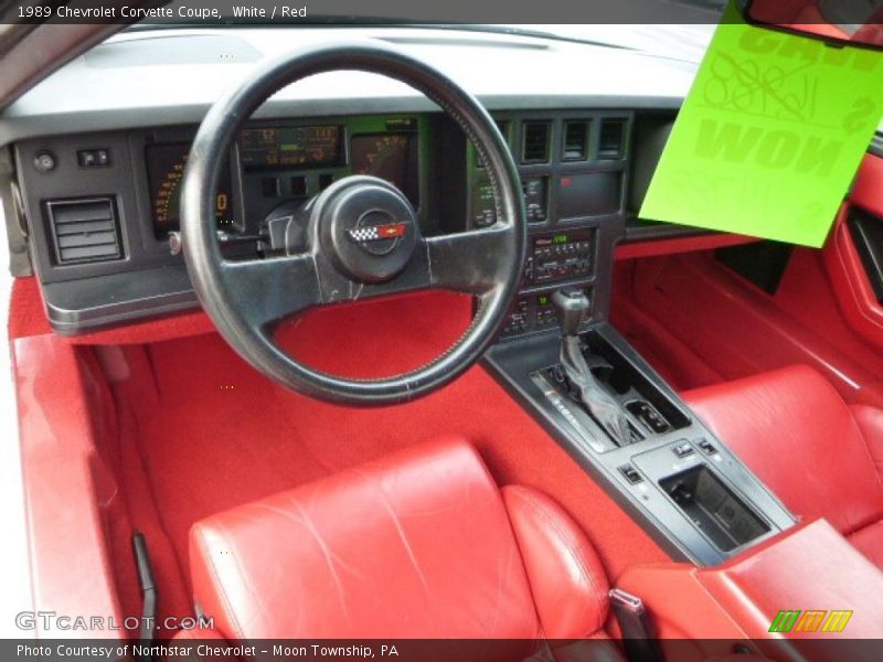Red Interior - 1989 Corvette Coupe 