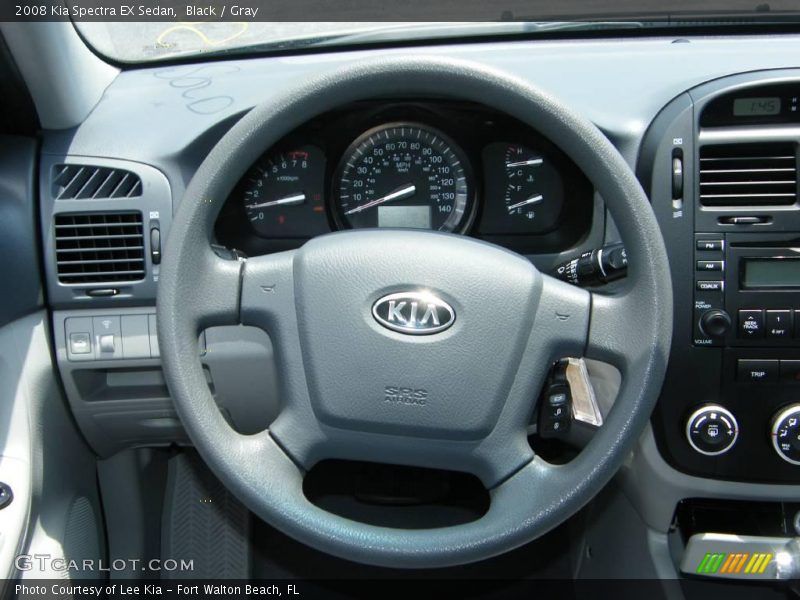Black / Gray 2008 Kia Spectra EX Sedan