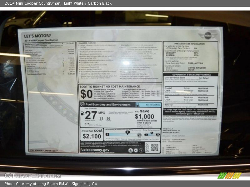Light White / Carbon Black 2014 Mini Cooper Countryman