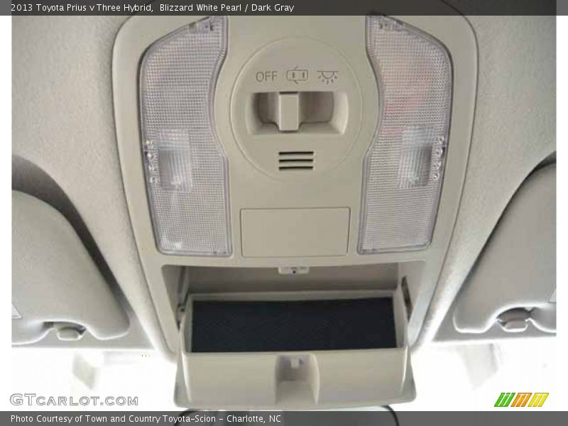 Blizzard White Pearl / Dark Gray 2013 Toyota Prius v Three Hybrid