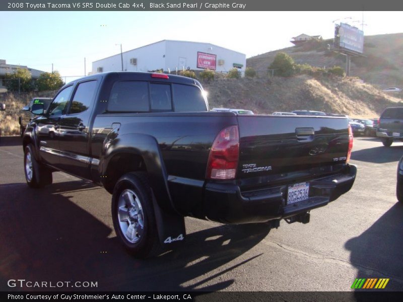 Black Sand Pearl / Graphite Gray 2008 Toyota Tacoma V6 SR5 Double Cab 4x4