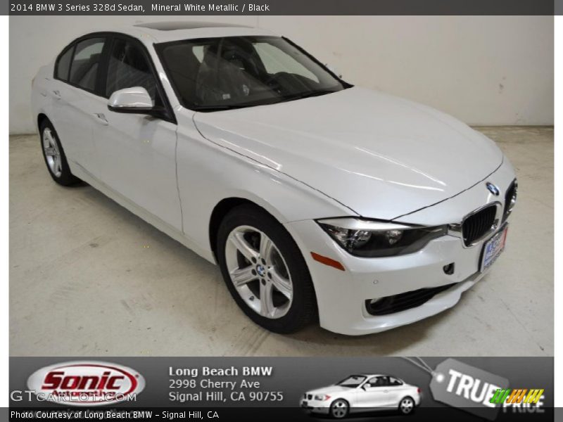 Mineral White Metallic / Black 2014 BMW 3 Series 328d Sedan