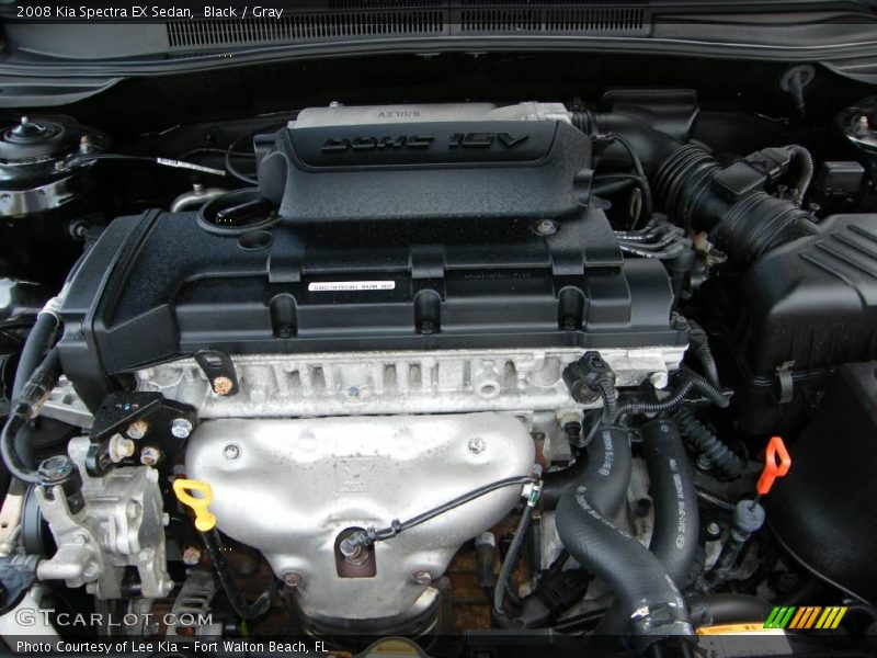 Black / Gray 2008 Kia Spectra EX Sedan