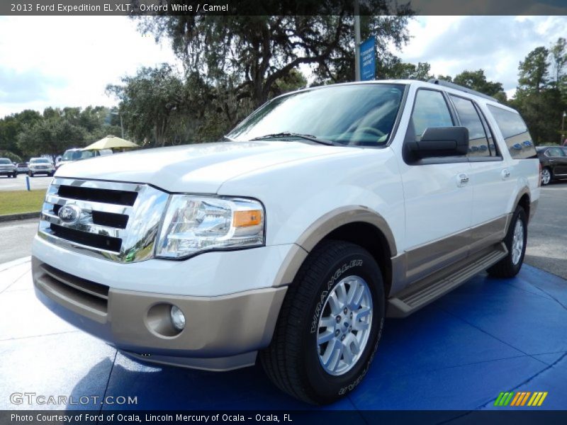 Oxford White / Camel 2013 Ford Expedition EL XLT