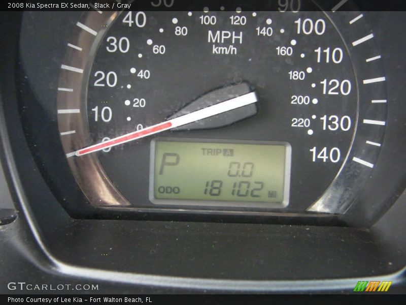 Black / Gray 2008 Kia Spectra EX Sedan