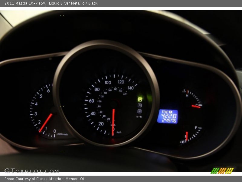 Liquid Silver Metallic / Black 2011 Mazda CX-7 i SV