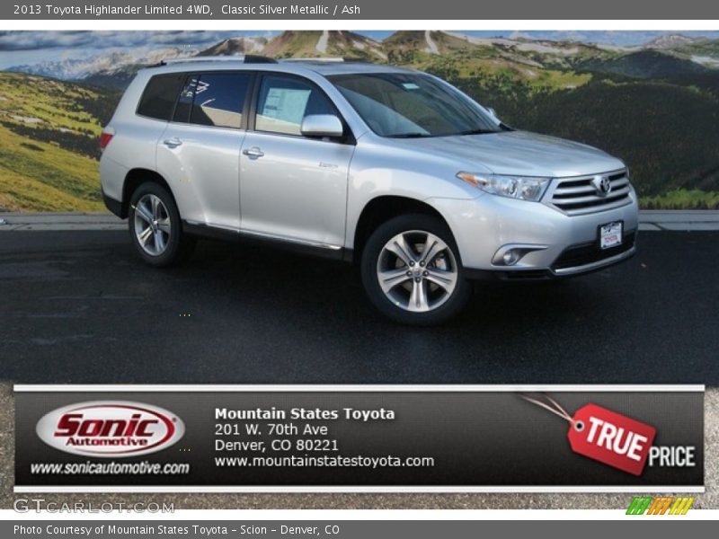 Classic Silver Metallic / Ash 2013 Toyota Highlander Limited 4WD