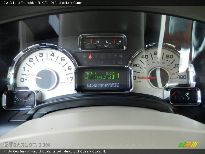 Oxford White / Camel 2013 Ford Expedition EL XLT