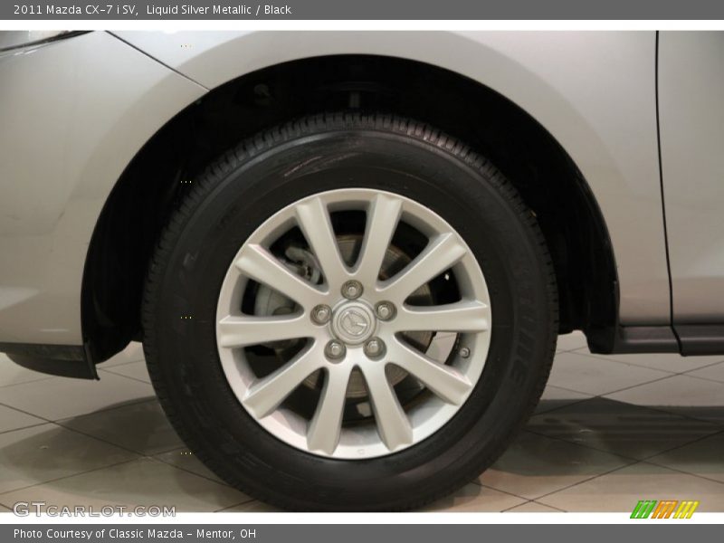 Liquid Silver Metallic / Black 2011 Mazda CX-7 i SV