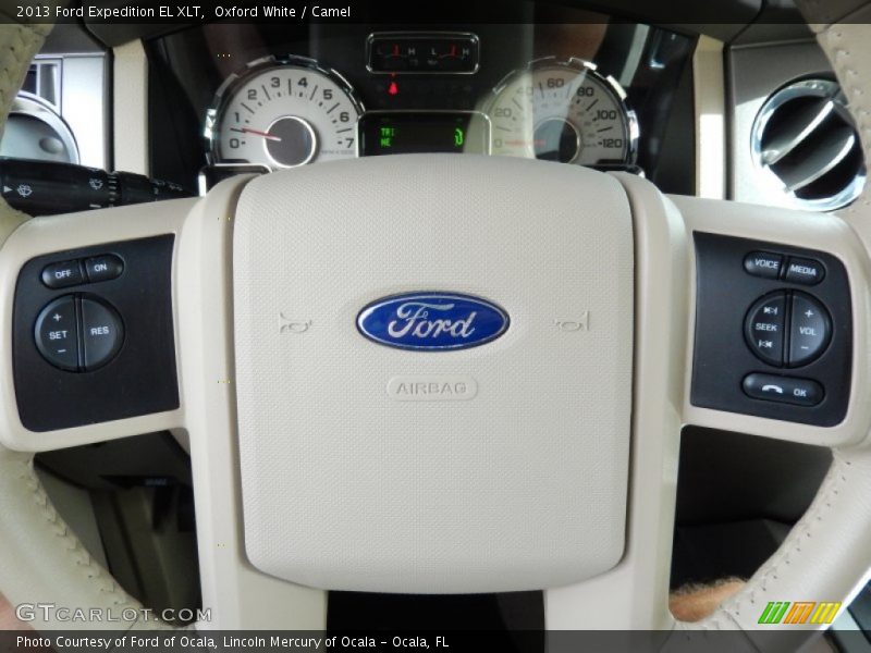 Oxford White / Camel 2013 Ford Expedition EL XLT