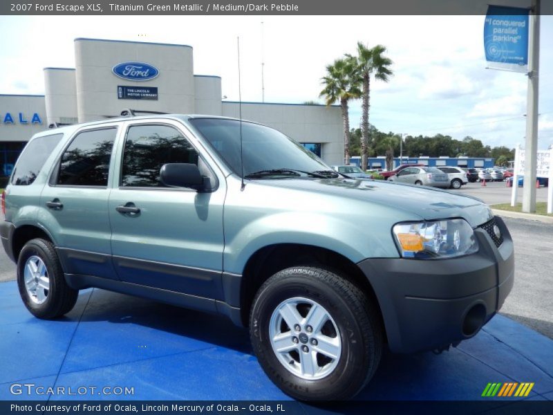 Titanium Green Metallic / Medium/Dark Pebble 2007 Ford Escape XLS