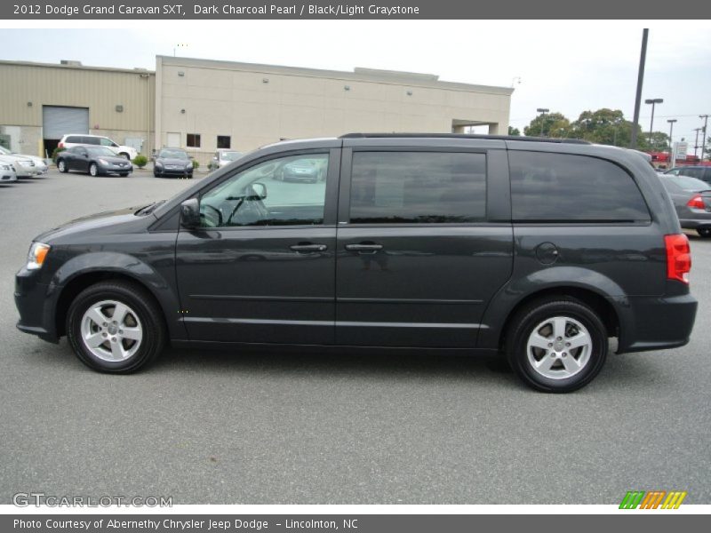Dark Charcoal Pearl / Black/Light Graystone 2012 Dodge Grand Caravan SXT