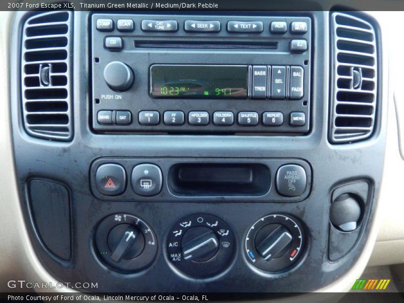 Controls of 2007 Escape XLS