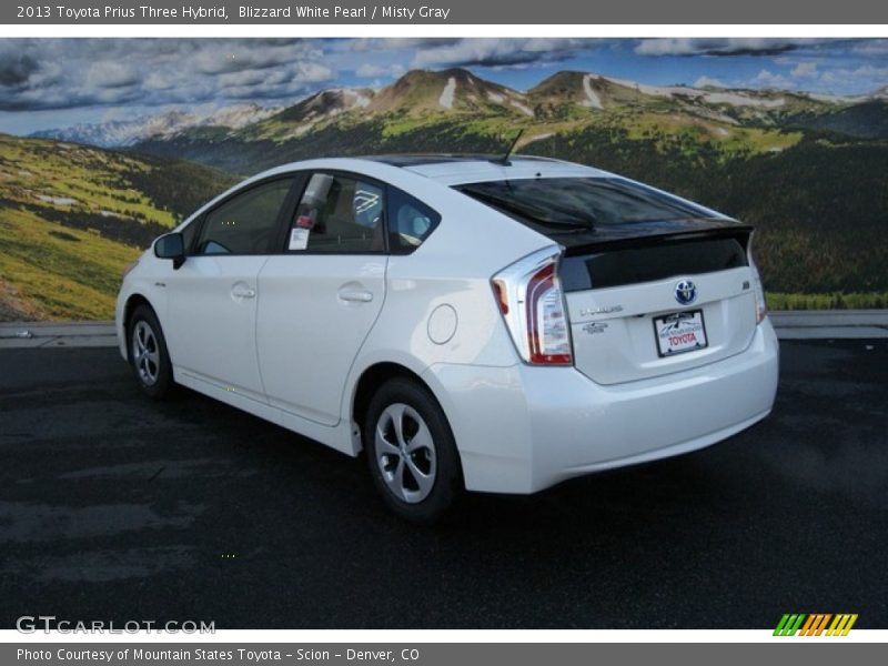 Blizzard White Pearl / Misty Gray 2013 Toyota Prius Three Hybrid