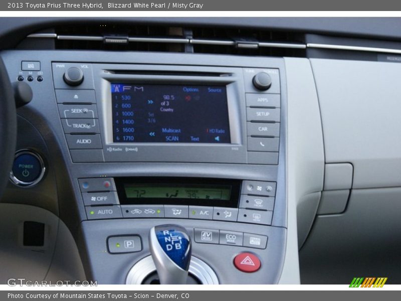 Blizzard White Pearl / Misty Gray 2013 Toyota Prius Three Hybrid