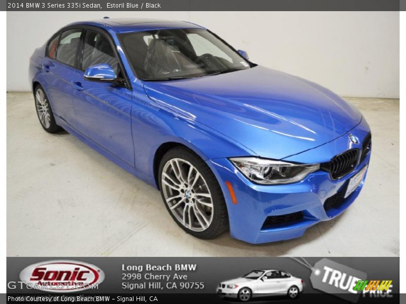 Estoril Blue / Black 2014 BMW 3 Series 335i Sedan