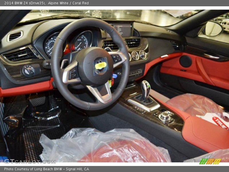 Alpine White / Coral Red 2014 BMW Z4 sDrive35i