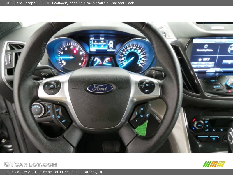 Sterling Gray Metallic / Charcoal Black 2013 Ford Escape SEL 2.0L EcoBoost