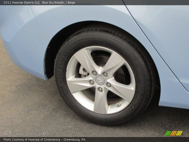 Blue Sky Metallic / Beige 2011 Hyundai Elantra GLS