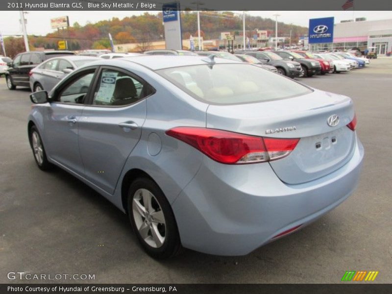 Blue Sky Metallic / Beige 2011 Hyundai Elantra GLS