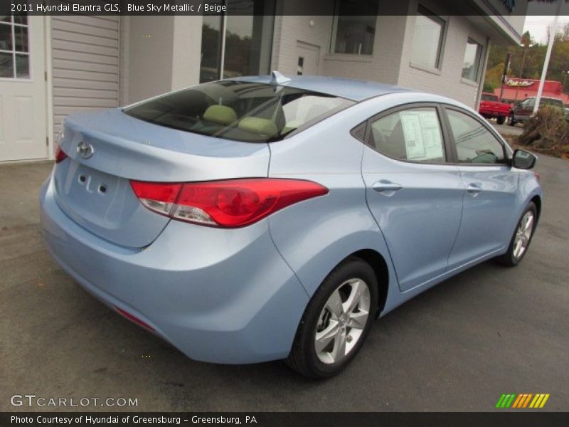 Blue Sky Metallic / Beige 2011 Hyundai Elantra GLS