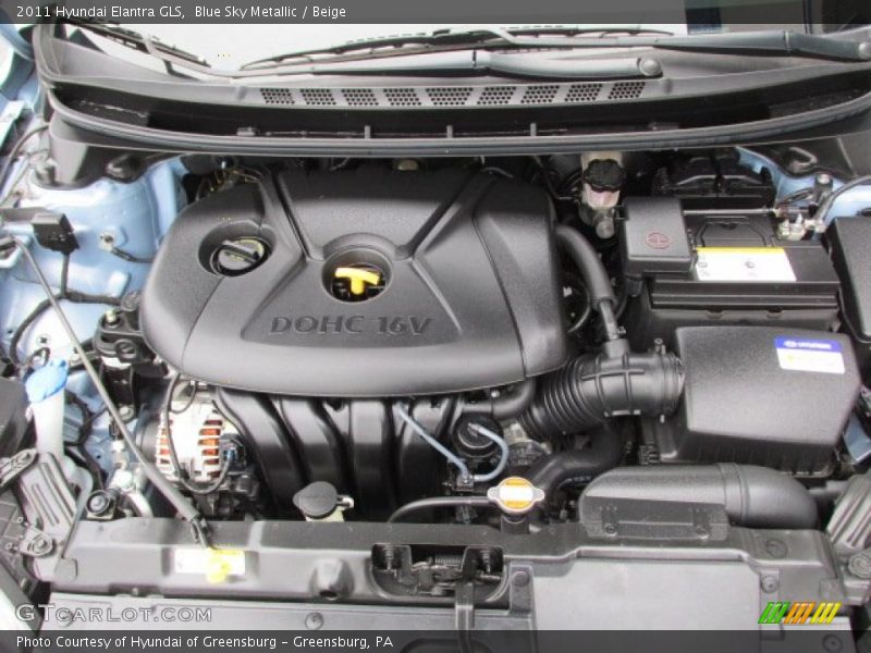 Blue Sky Metallic / Beige 2011 Hyundai Elantra GLS