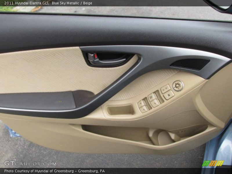 Blue Sky Metallic / Beige 2011 Hyundai Elantra GLS