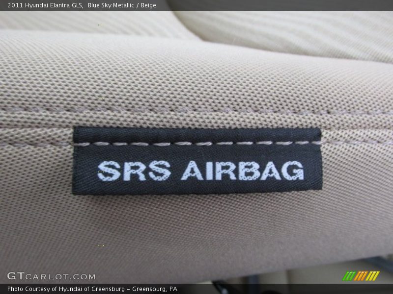 Blue Sky Metallic / Beige 2011 Hyundai Elantra GLS