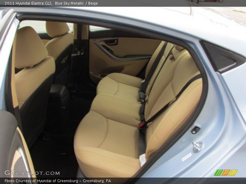 Blue Sky Metallic / Beige 2011 Hyundai Elantra GLS