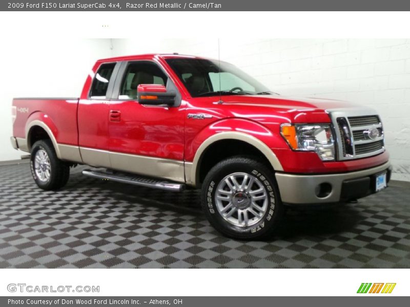 Razor Red Metallic / Camel/Tan 2009 Ford F150 Lariat SuperCab 4x4