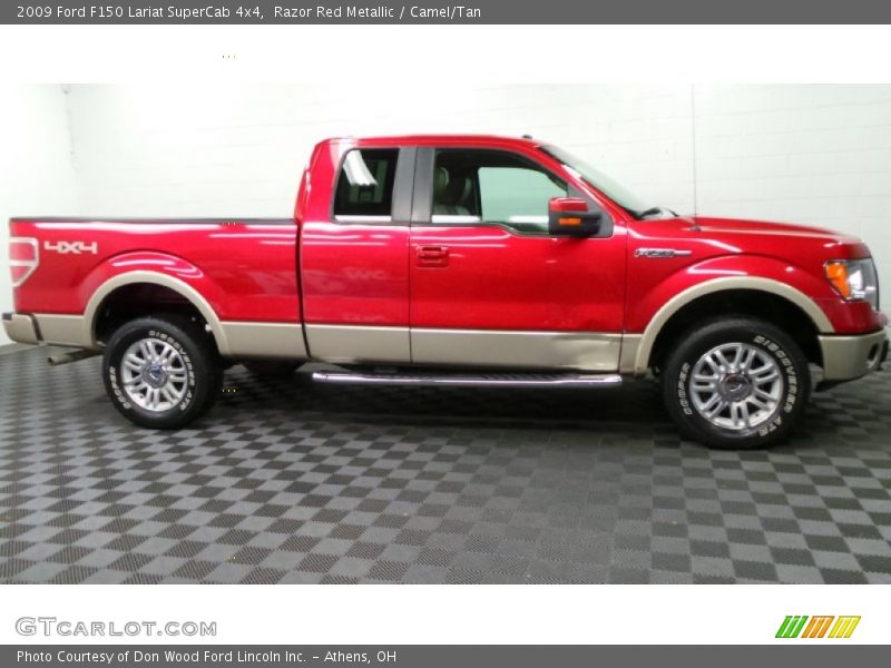 Razor Red Metallic / Camel/Tan 2009 Ford F150 Lariat SuperCab 4x4