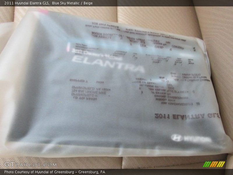 Blue Sky Metallic / Beige 2011 Hyundai Elantra GLS